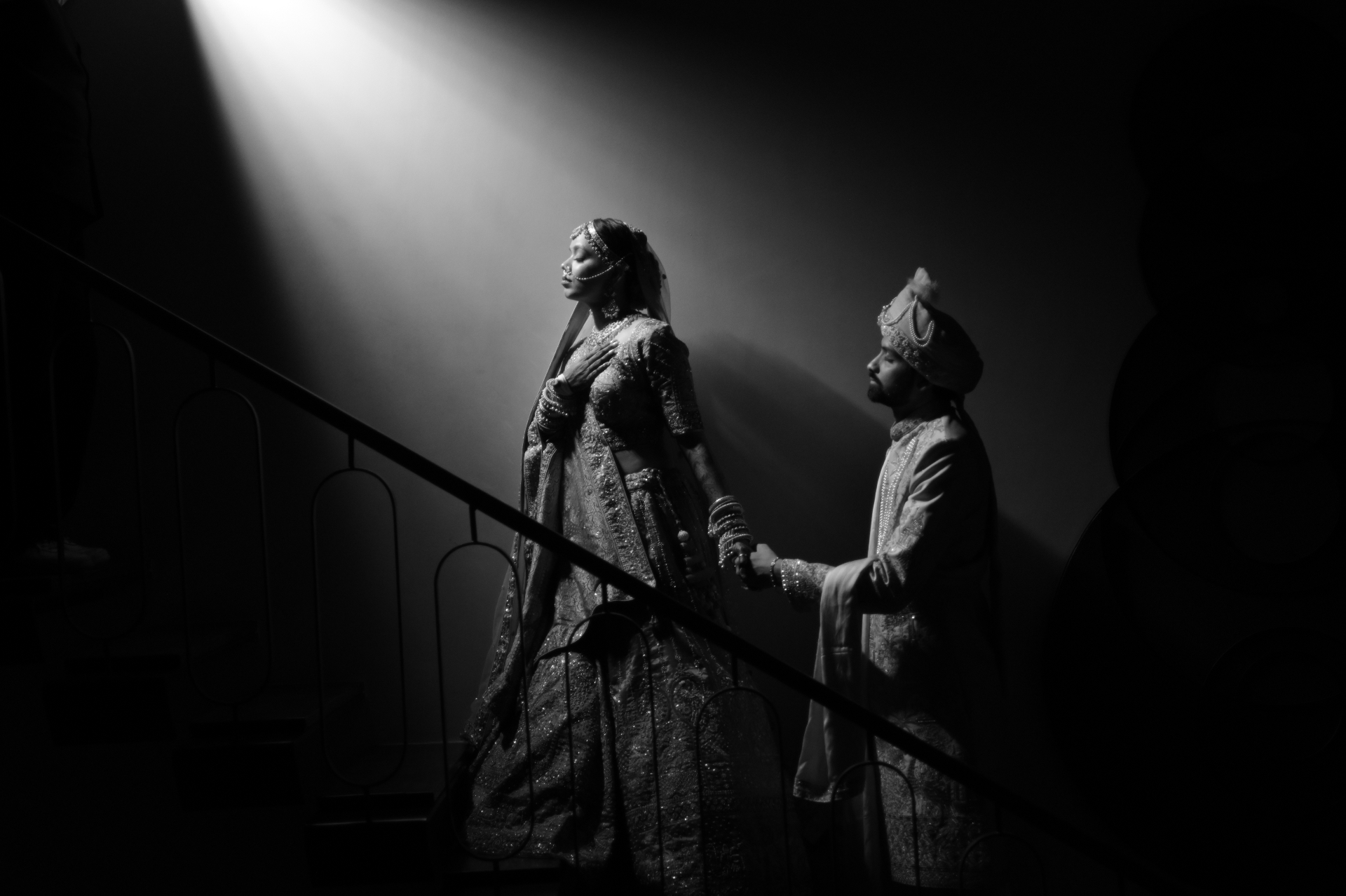 Cinematic wedding moment
